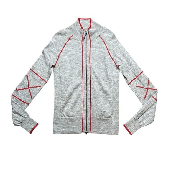ATHLETA Wool Zip Up Sweater Size Medium - Picture 1 of 6